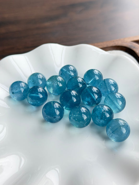 Devil Blue Aquamarine Single Bead 14mm+