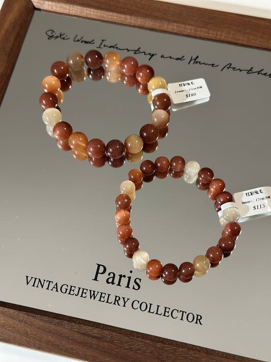 Red rabbit hair crystal