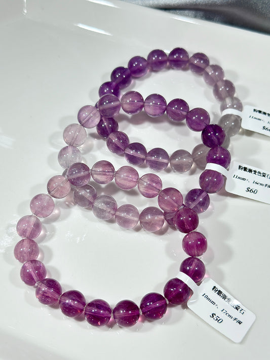 粉紫渐变色萤石