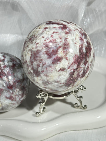Plum Blossom Tourmaline Crystal Ball