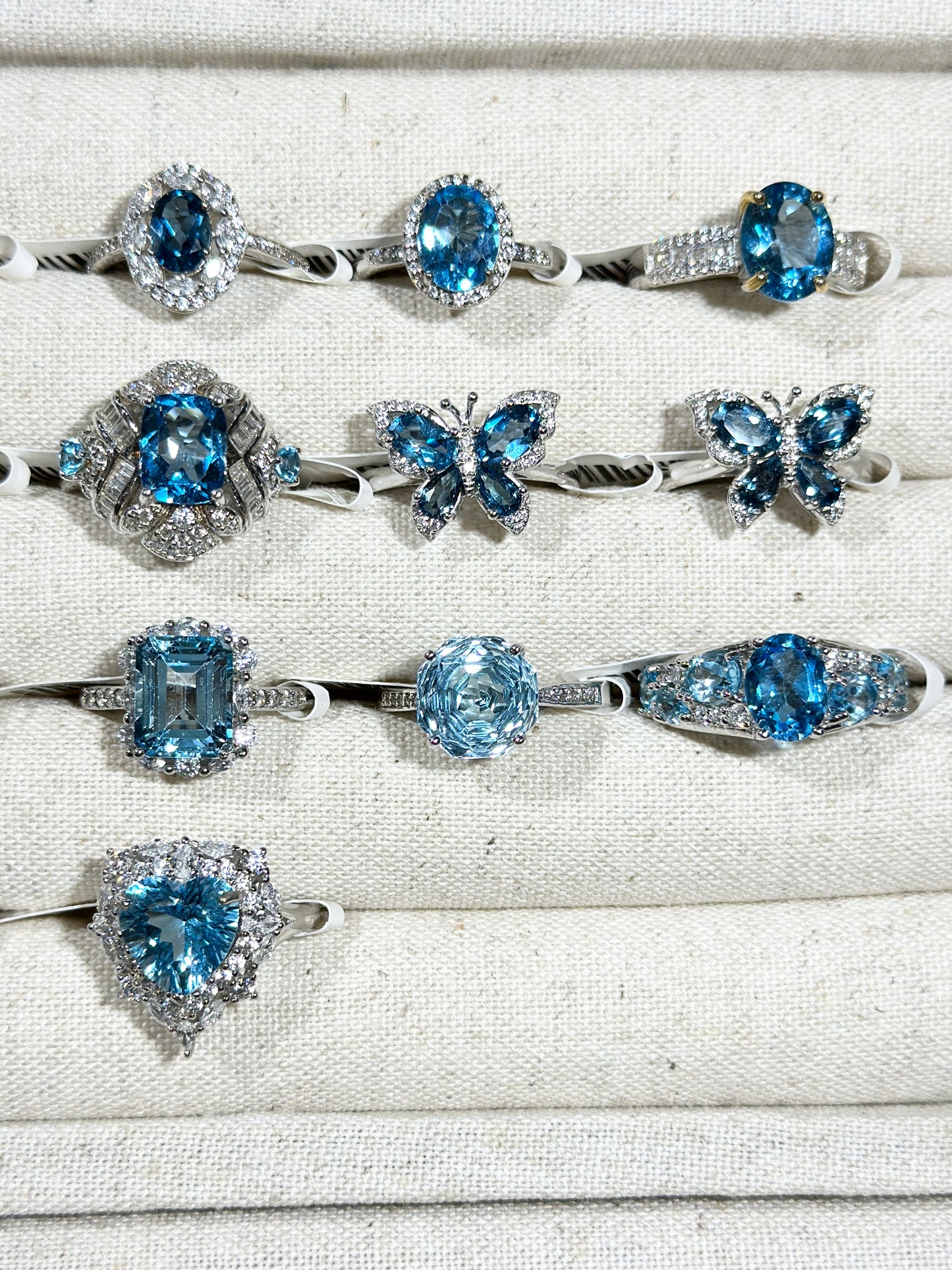 蓝托帕石戒指 S925银