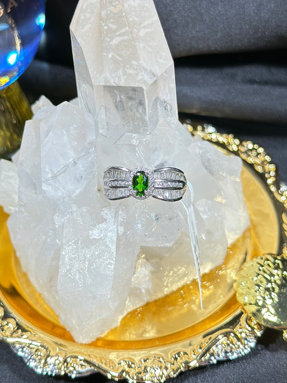 Diopside S925 silver ring