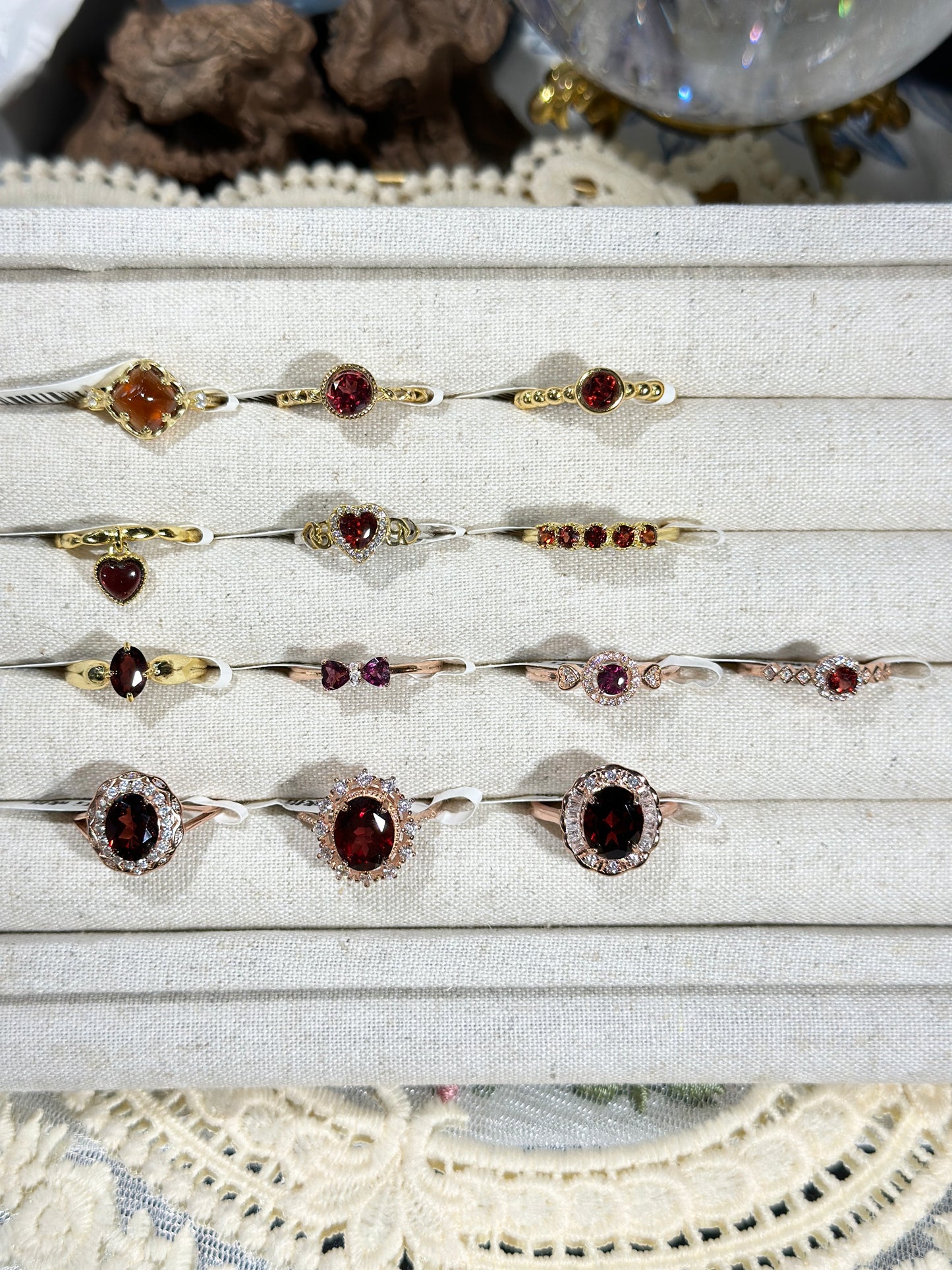 Garnet Ring S925 Silver