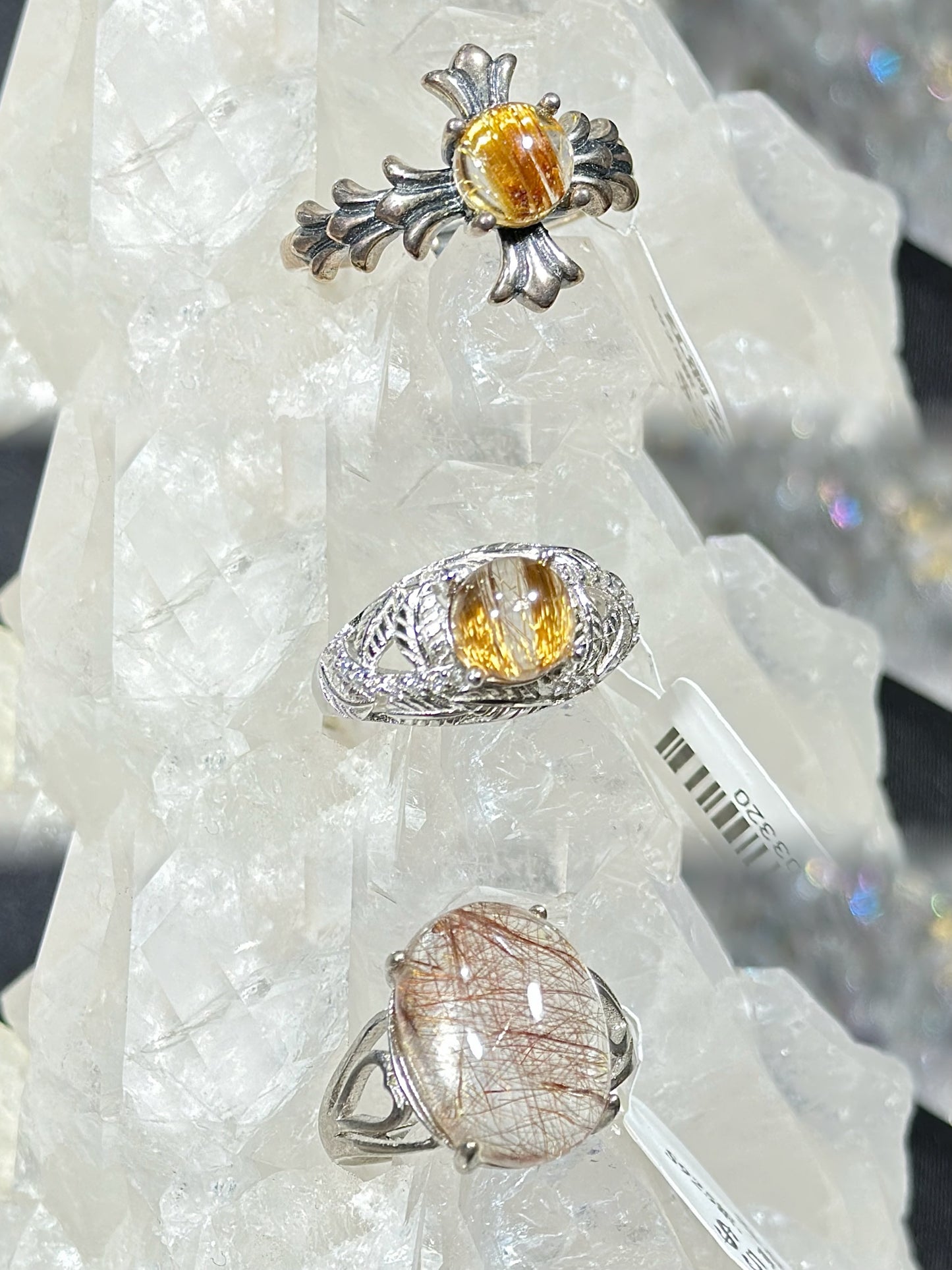 铜发晶S925银戒指