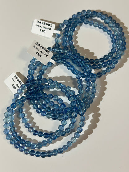 Three circles of holy blue sea sapphire