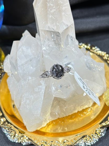 黑银钛S925银戒指