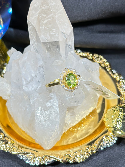 Peridot S925 silver ring-2