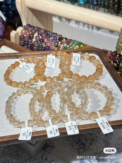 Ice orange rabbit hair crystal