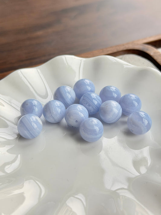 Blue agate single bead 14mm+