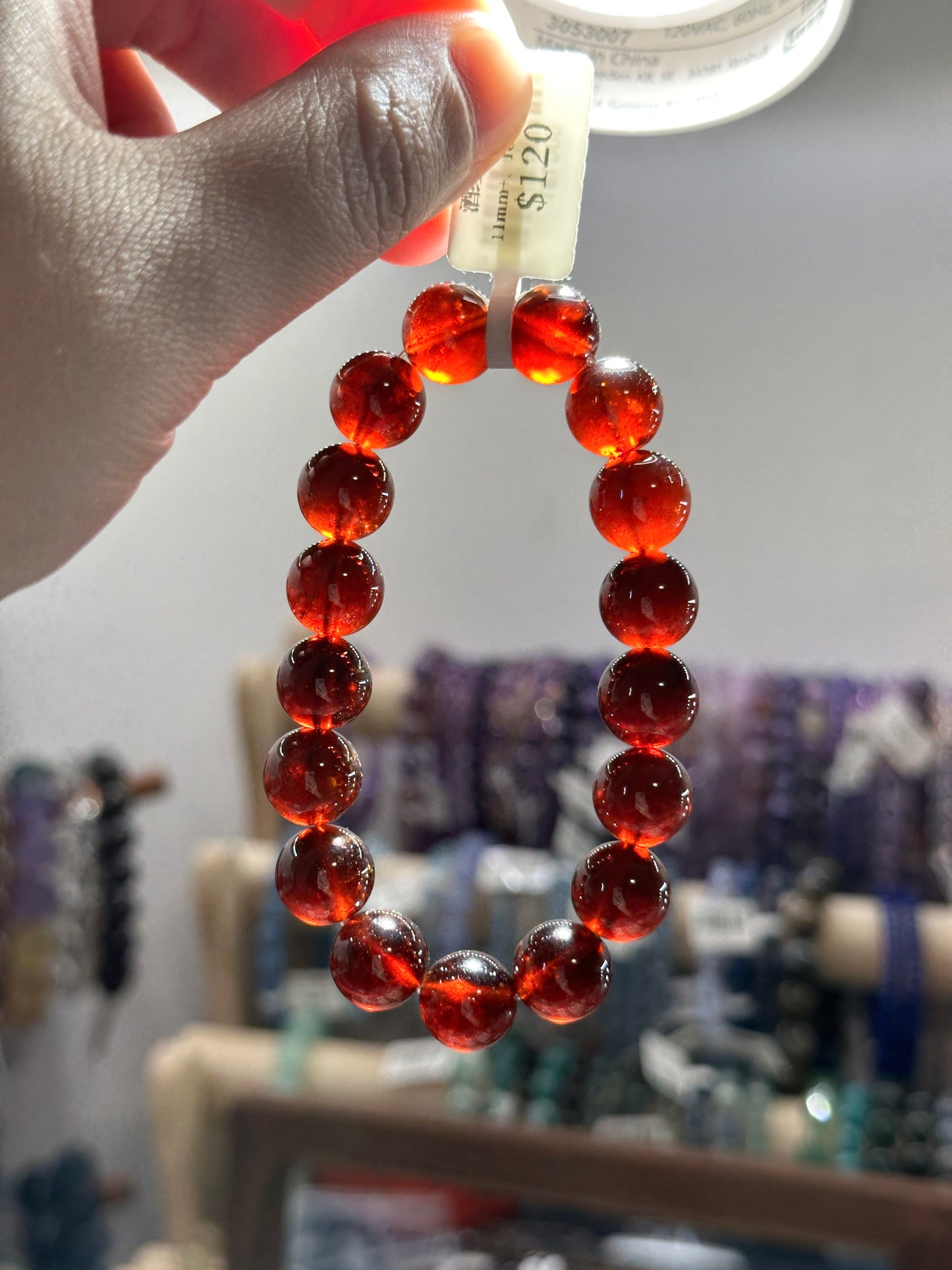 Orange-red garnet