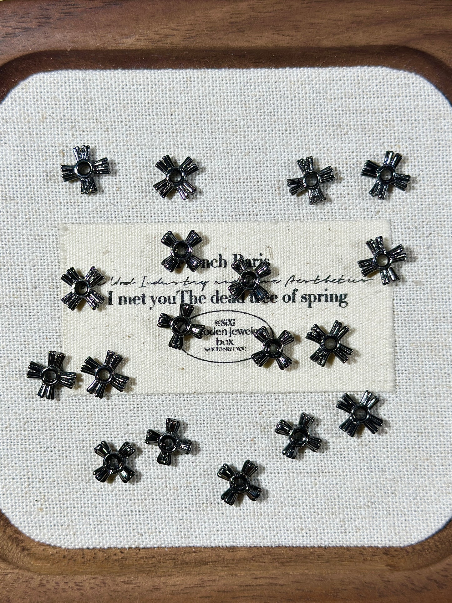 Gun black 8mm + cross spacer