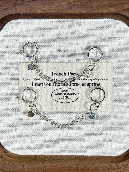 Bright silver lock core trickle safety chain