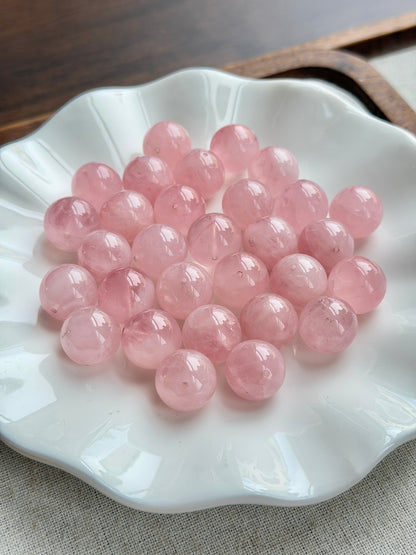 蜜桃色马粉水晶单珠 14mm+