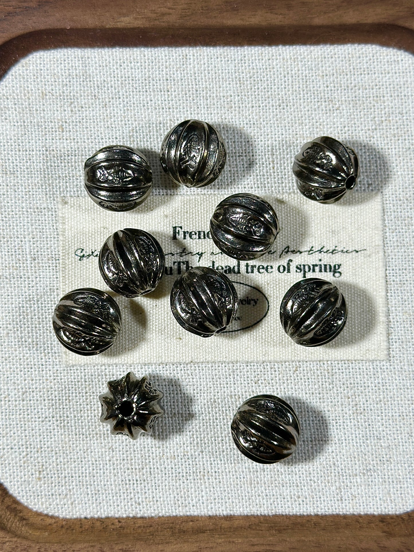 Gun black spacer bead ring