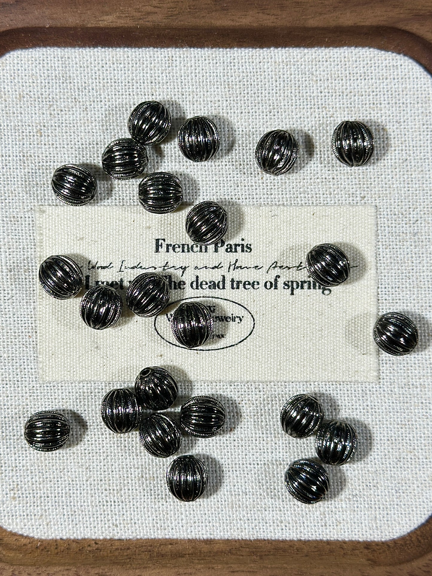 Gun black spacer bead ring