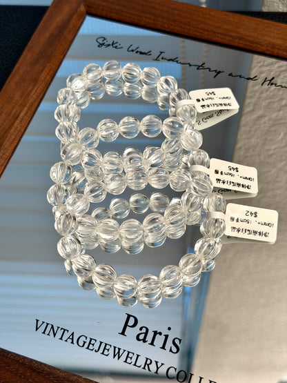 净体南瓜珠白水晶