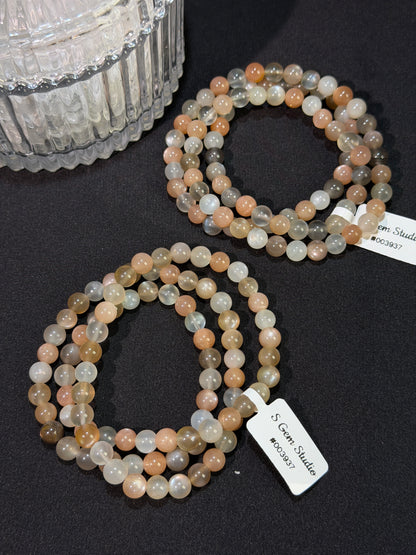 橙月光石多宝多圈