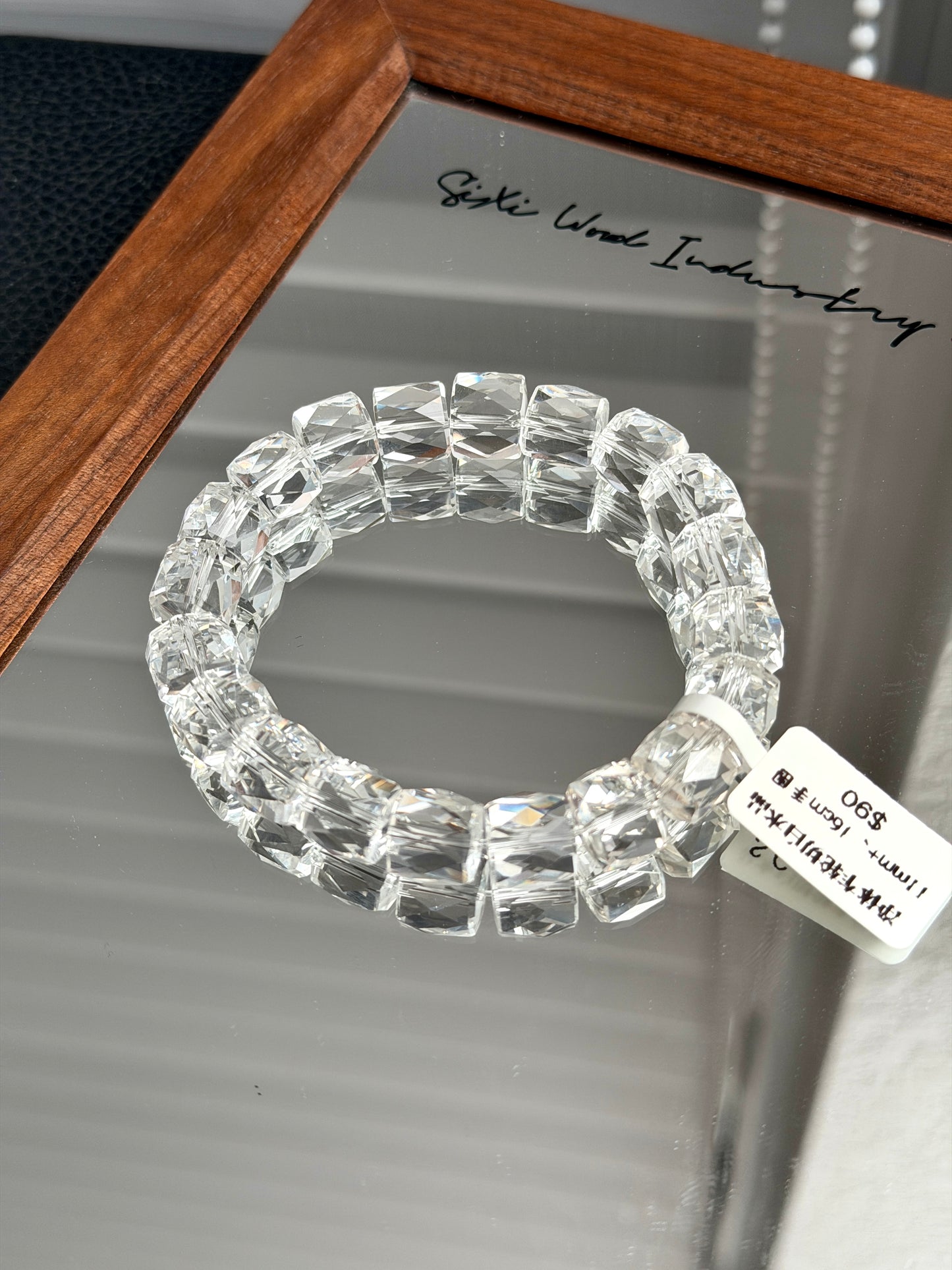 净体车轮切白水晶