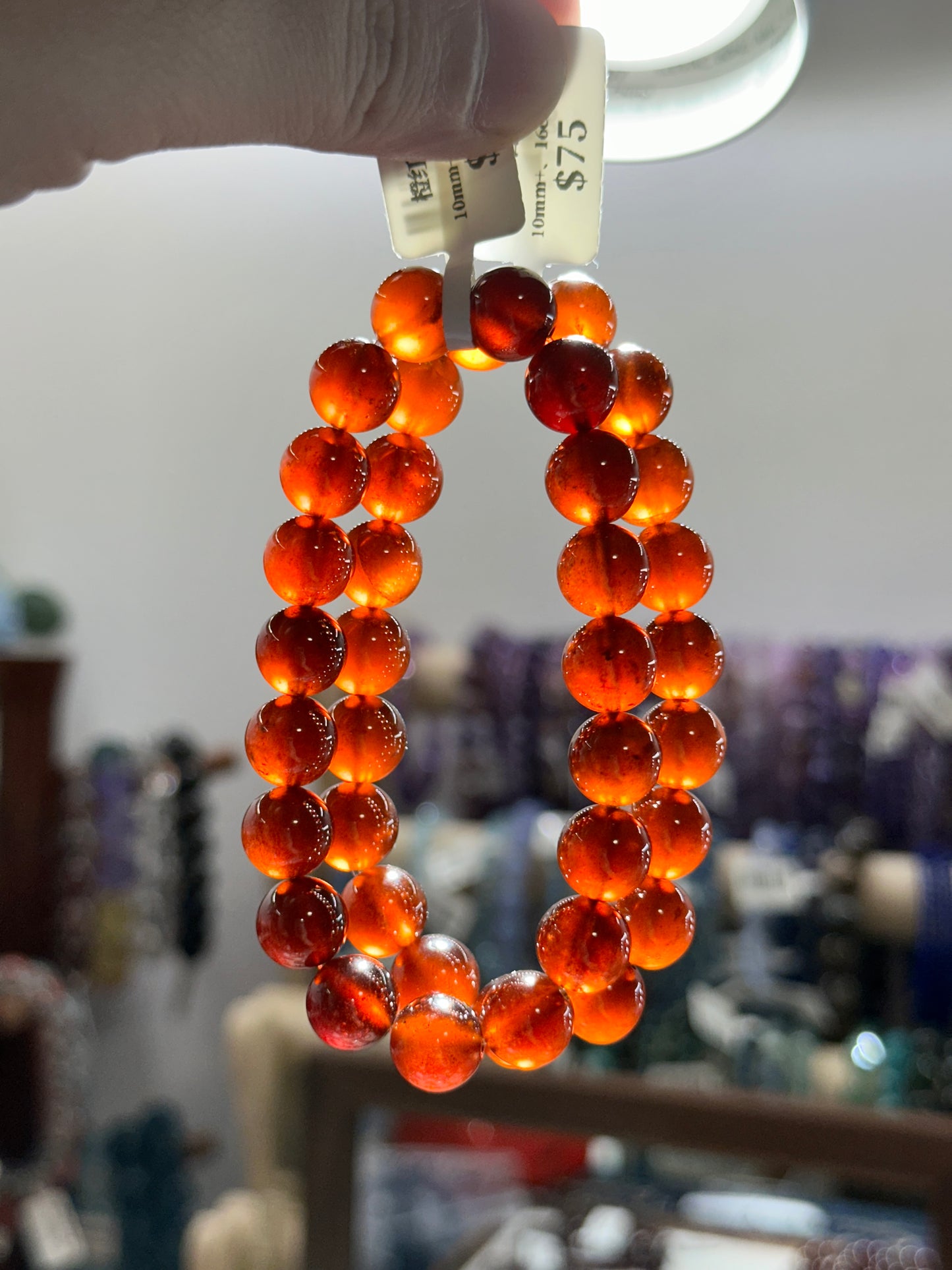 Orange-red garnet