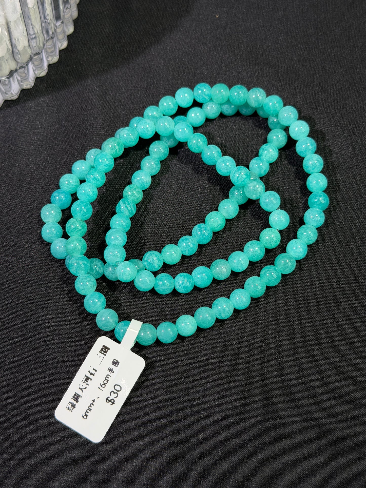 绿调天河石多圈