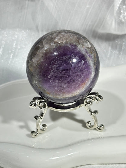 Thousand-layer purple fluorite crystal ball