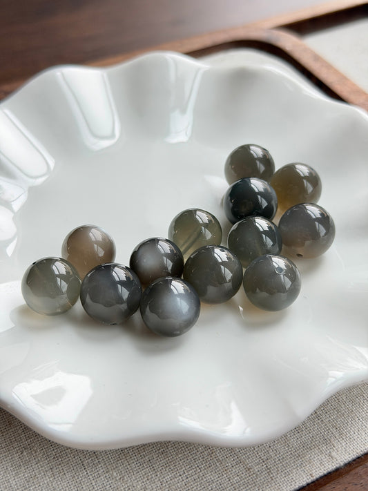 Black moonstone single bead 14mm+