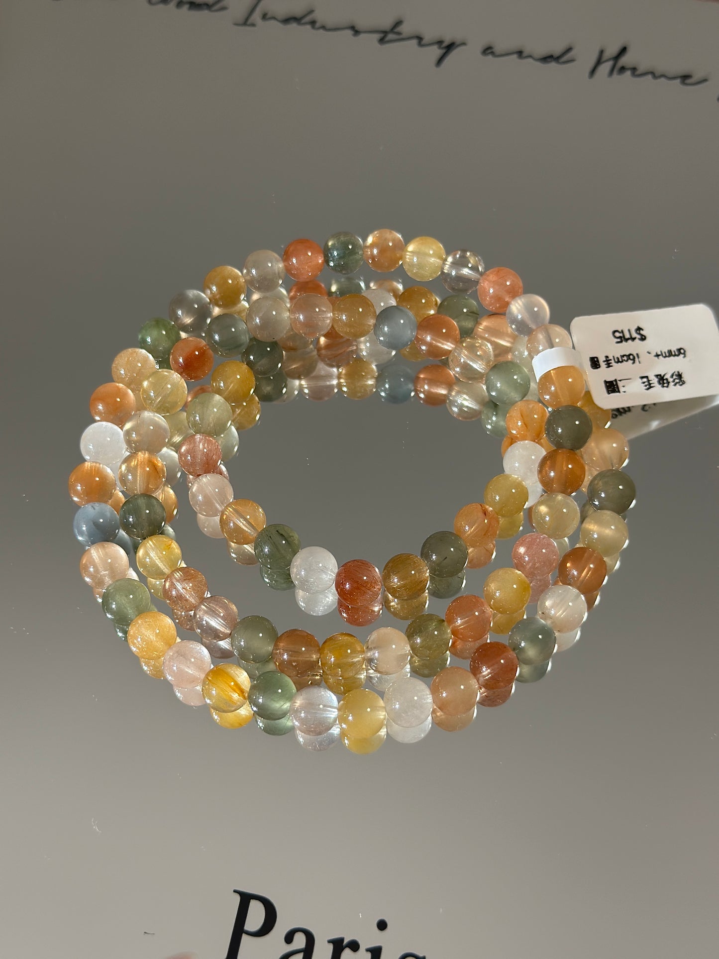 Three circles of colorful rabbit fur