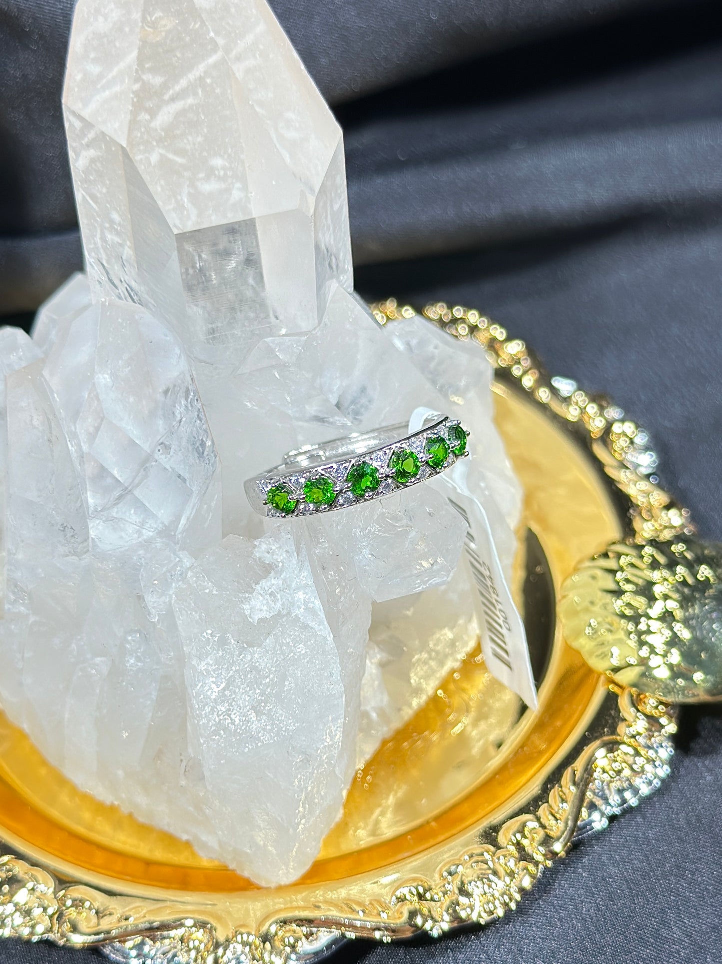 Diopside S925 silver ring