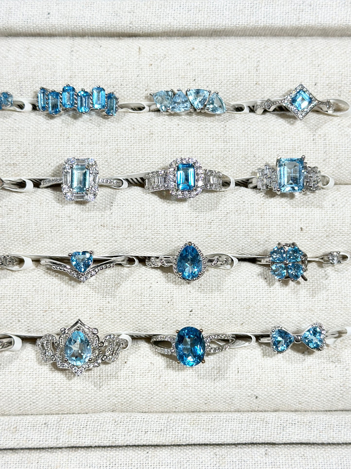 蓝托帕石戒指 S925银