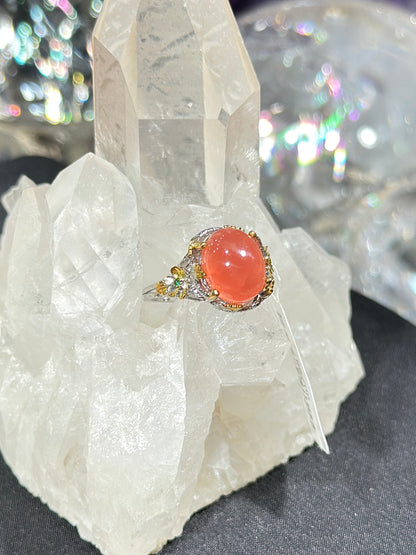 红纹石S925银戒指