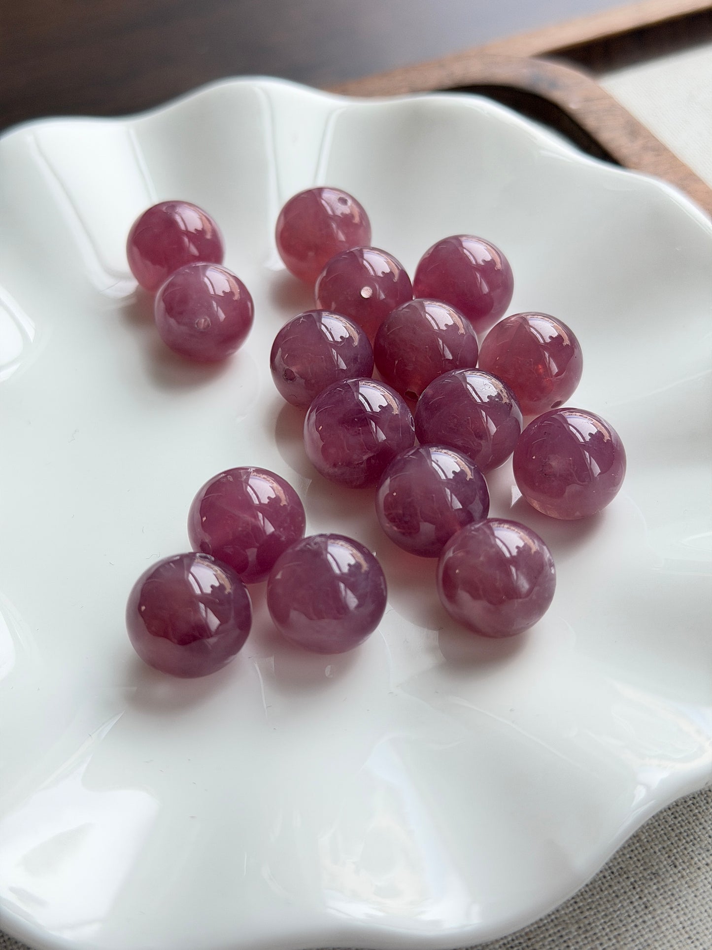 紫马粉单珠 13mm+