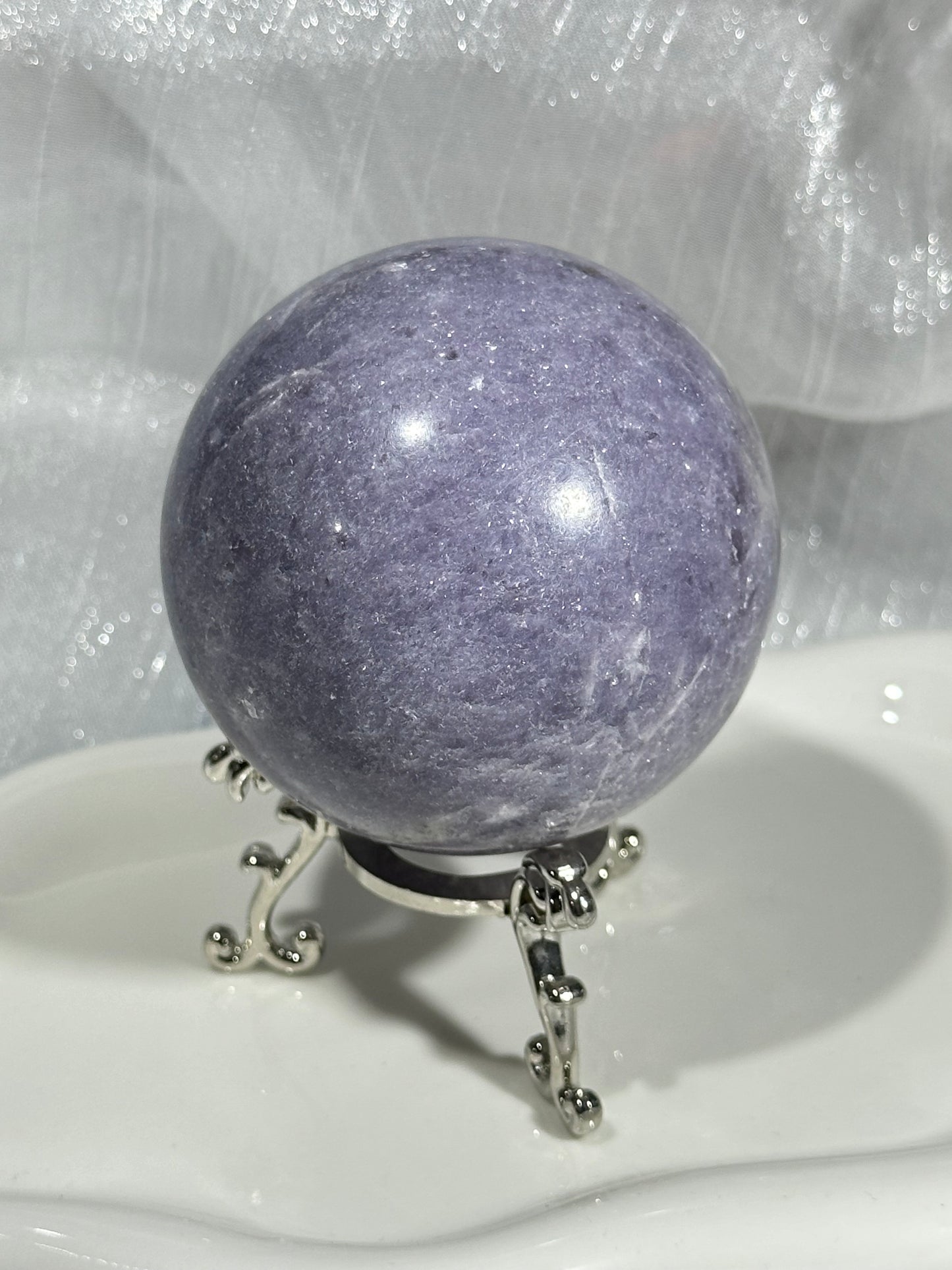 Plum Blossom Tourmaline Crystal Ball