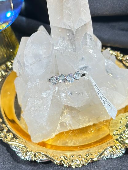 Aquamarine S925 silver ring-1