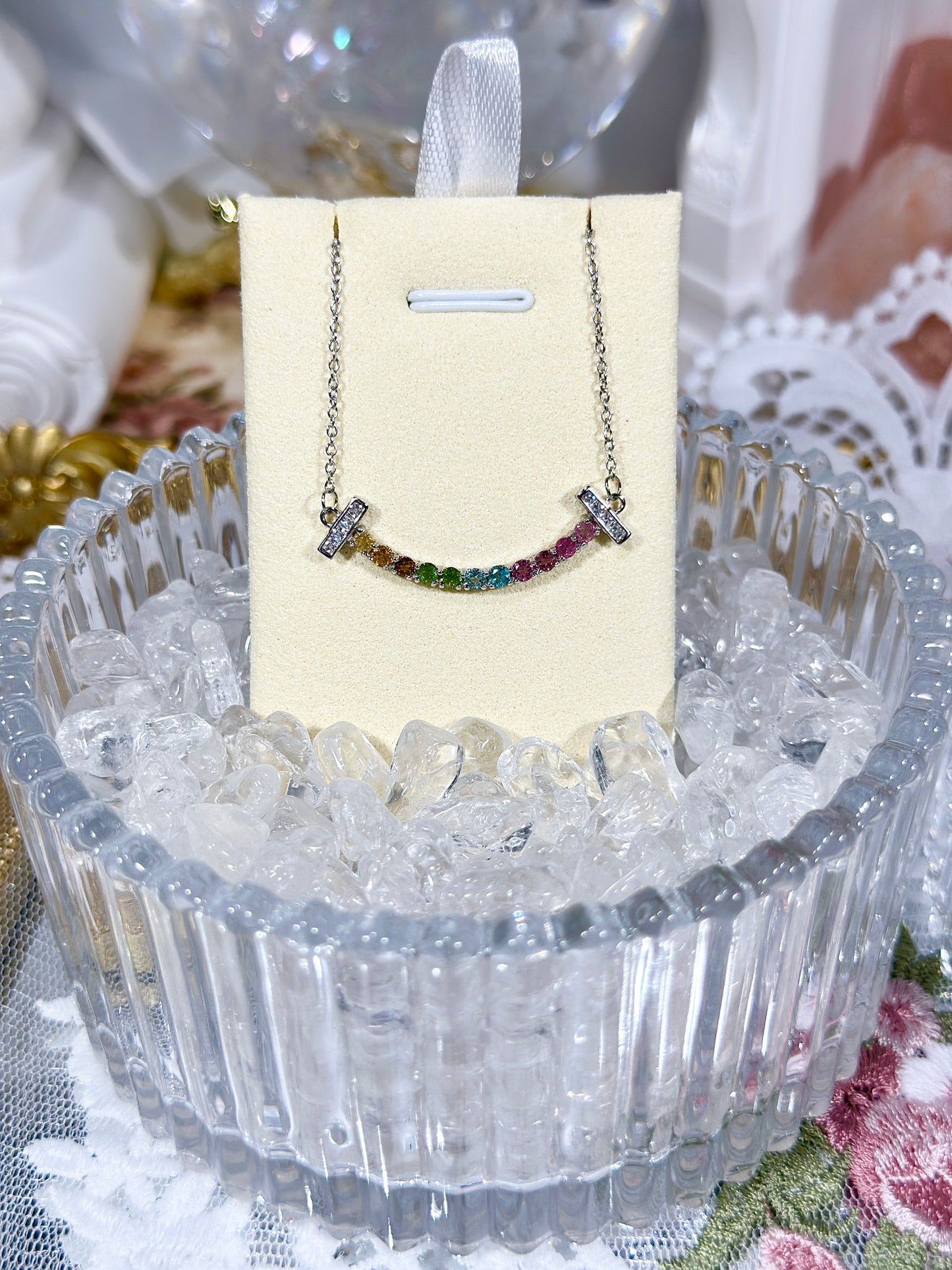 Tourmaline Smile Necklace S925 Silver