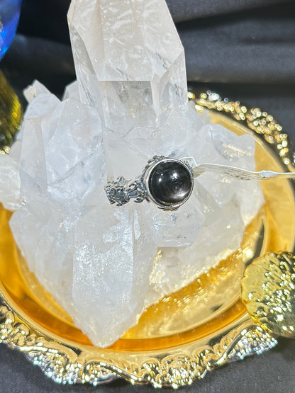 Gold Luck Stone S925 Silver Ring-1