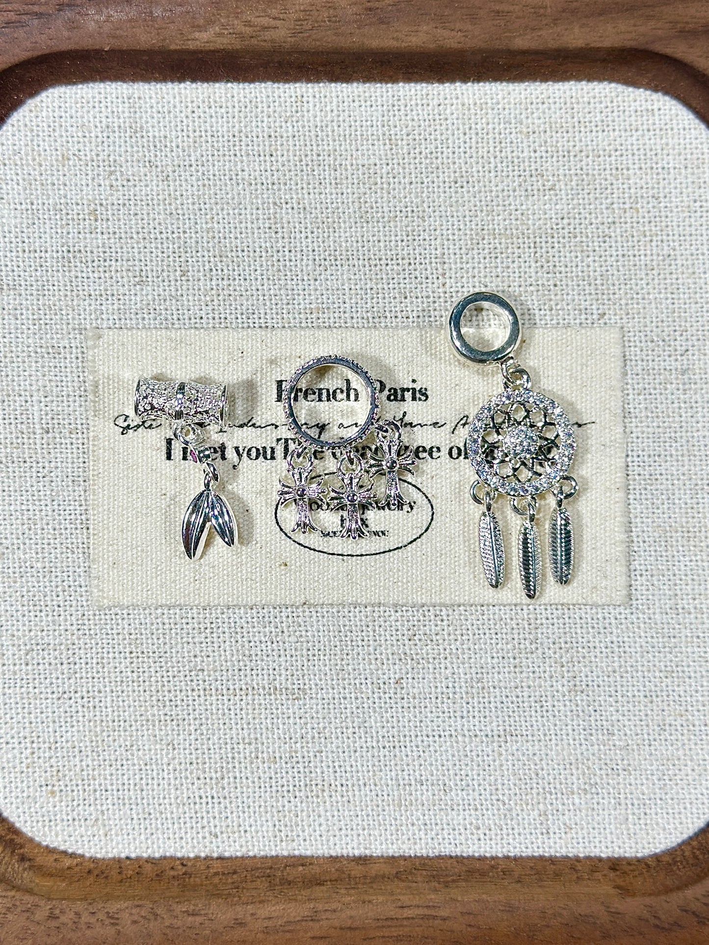 Bright silver drip accessories