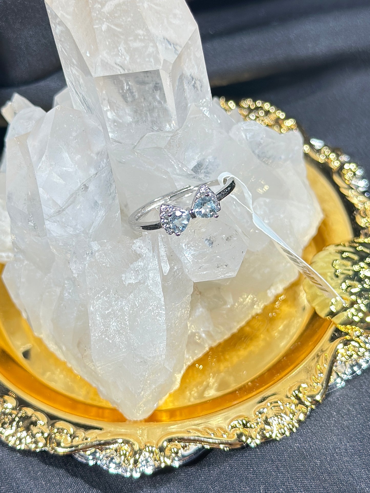 Aquamarine S925 silver ring-1