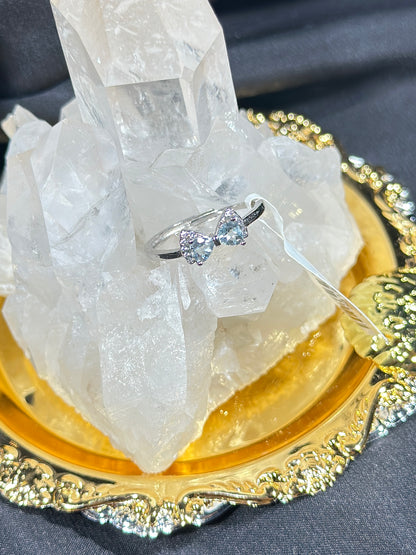 Aquamarine S925 silver ring-1