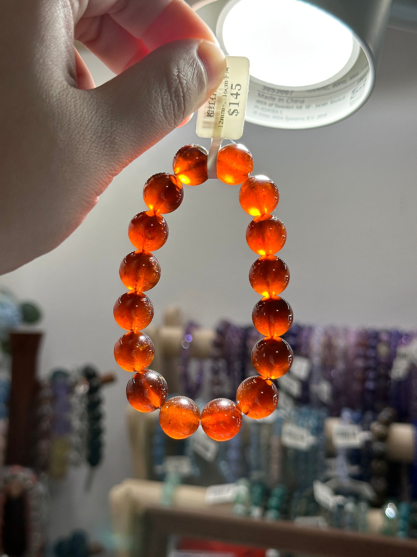 Orange-red garnet