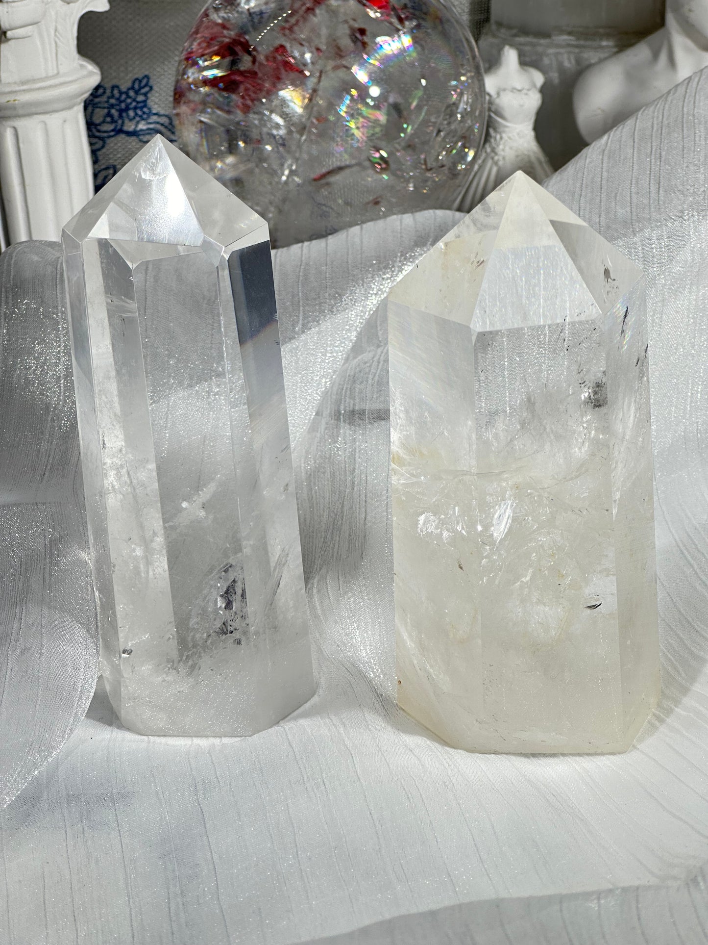 White crystal crystal column