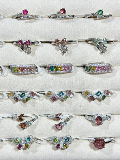 碧玺戒指 S925银