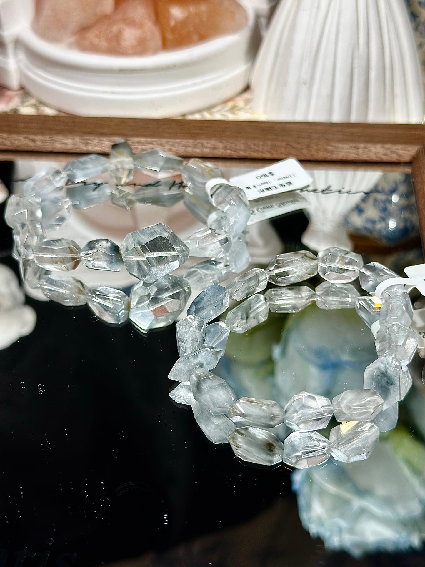 Blue-grey rabbit hair