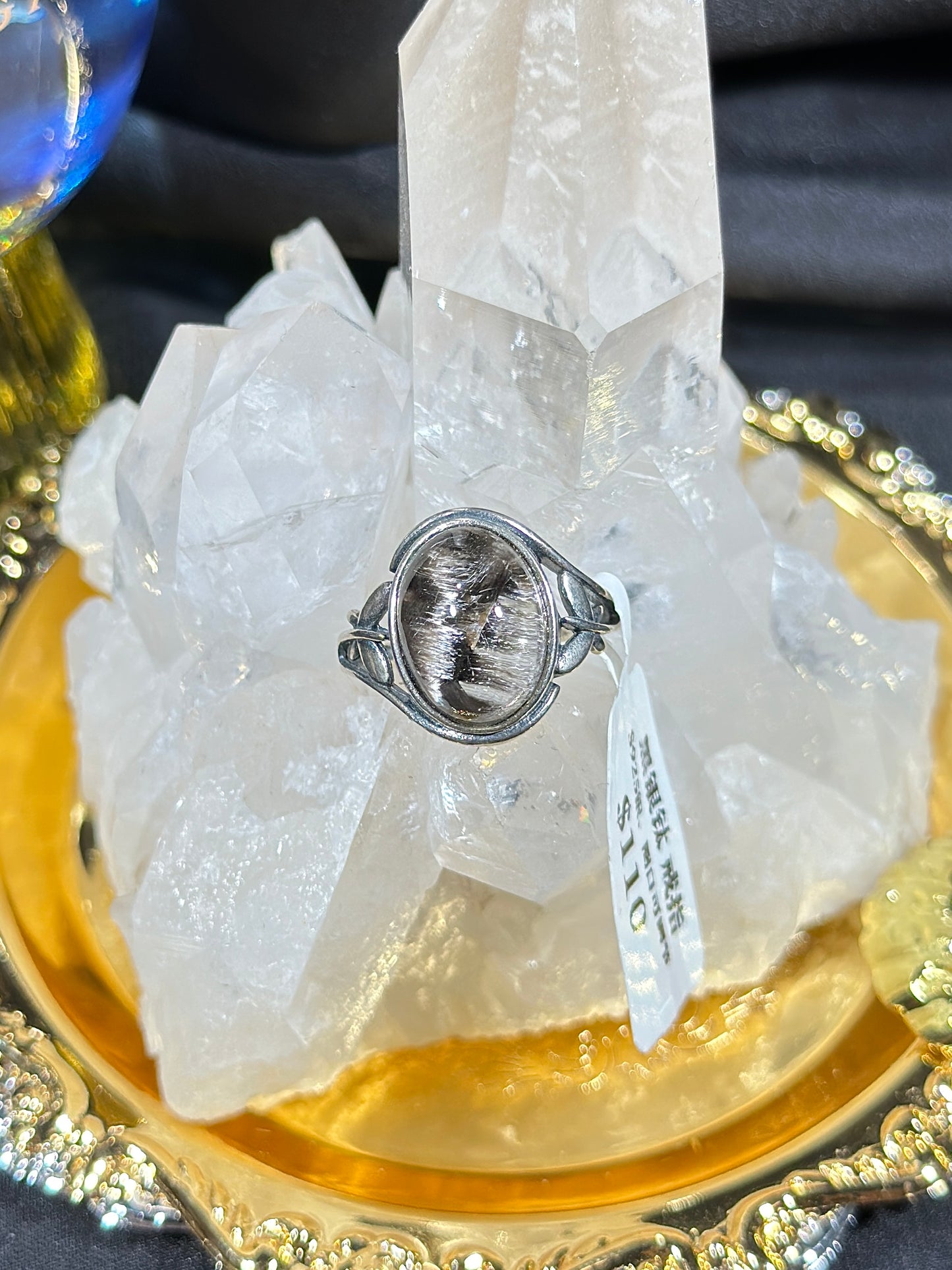 黑银钛S925银戒指