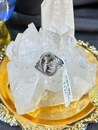 黑银钛S925银戒指