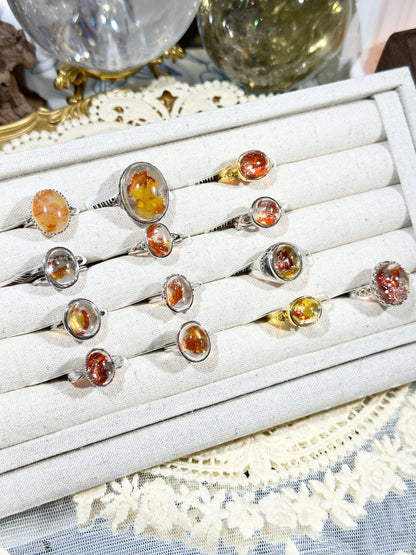 锦鲤胶花戒指 S925银