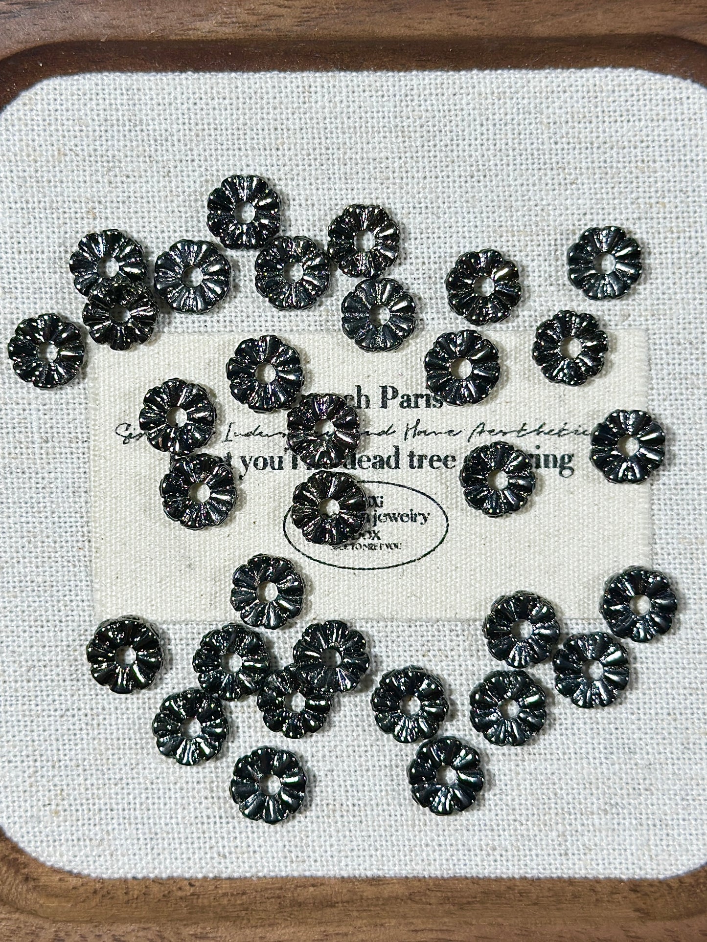 Gun black 8mm + rose spacer