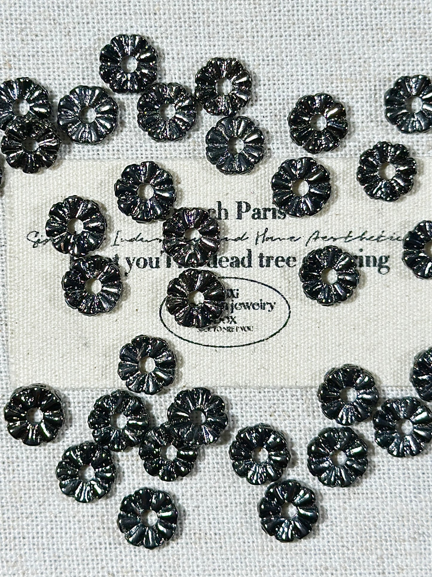 Gun black 8mm + rose spacer