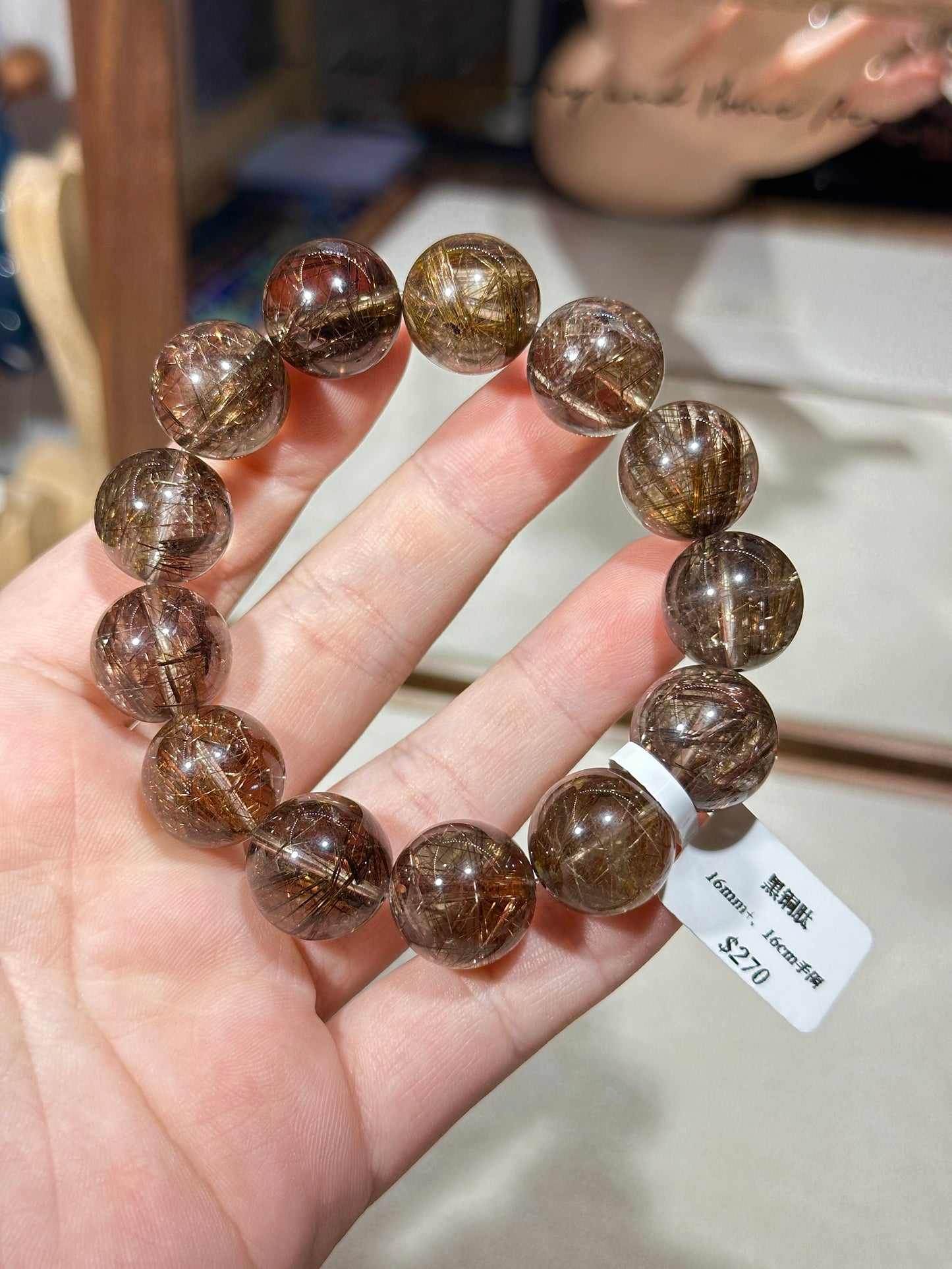 Black copper titanium crystal