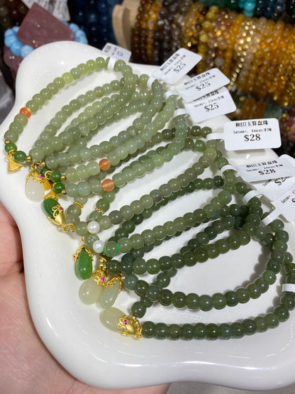 Hetian jade abacus beads