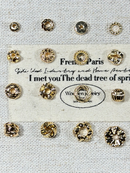 Bright gold spacer accessories